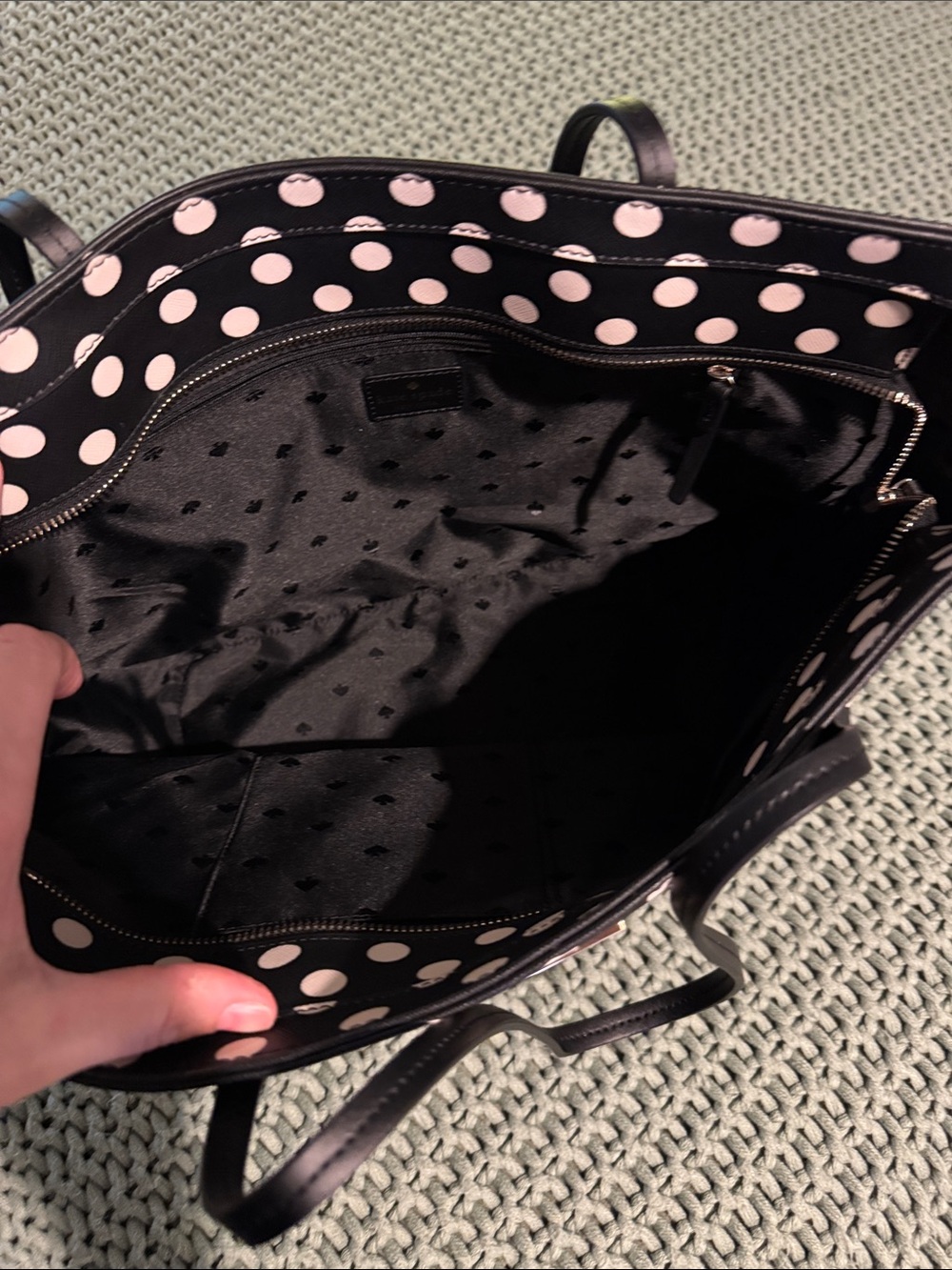 kate spade Black and White Polka Dot Tote - Picture 3 of 3